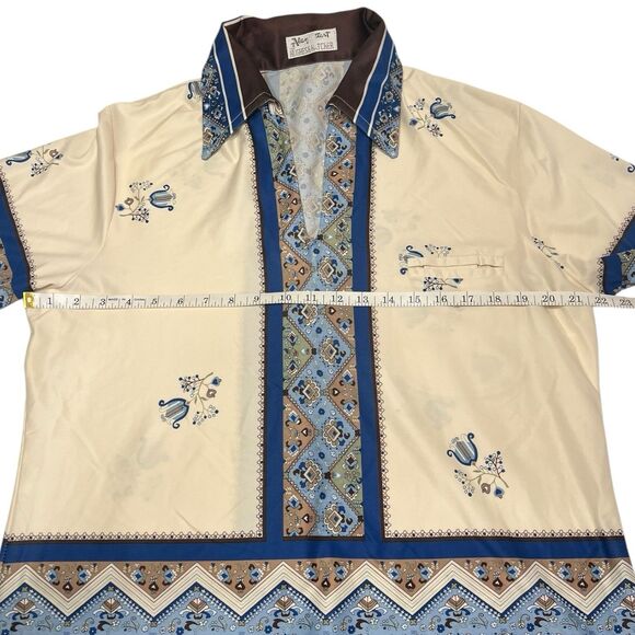 Alan Stuart 70s Retro Shirt Geometric Print Large Vintage Fall Streetwear - Picture 5 of 12